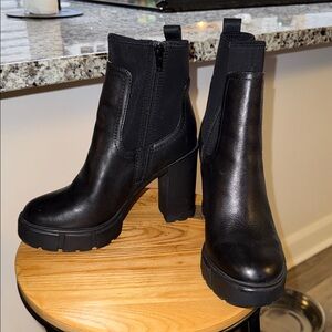 Aldo Black Heeled Ankle Boots